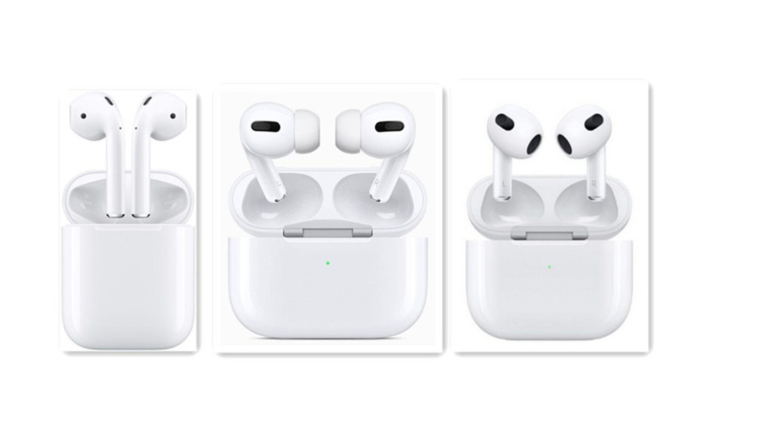 

1:1 A I r p o d s pro AP2 AP3 Dupe hight quality MP3 MP4 gadgets for iPhone H1 Electronics Chip Wireless Charging Bluetooth earphone with Headphones Box