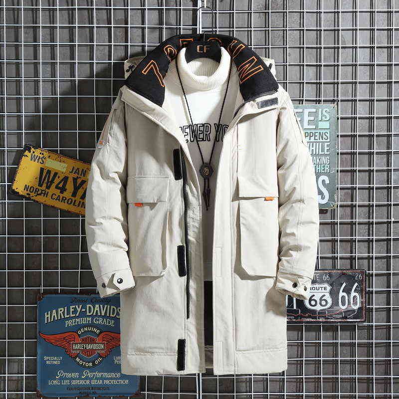 

New Men' Thicken Fleece Down Coat Winter Outdoor Windproof Warm Mens Down Jackets Fashion High Quality Men Hooded Parkas Coat Y1103, Nyys8068 black