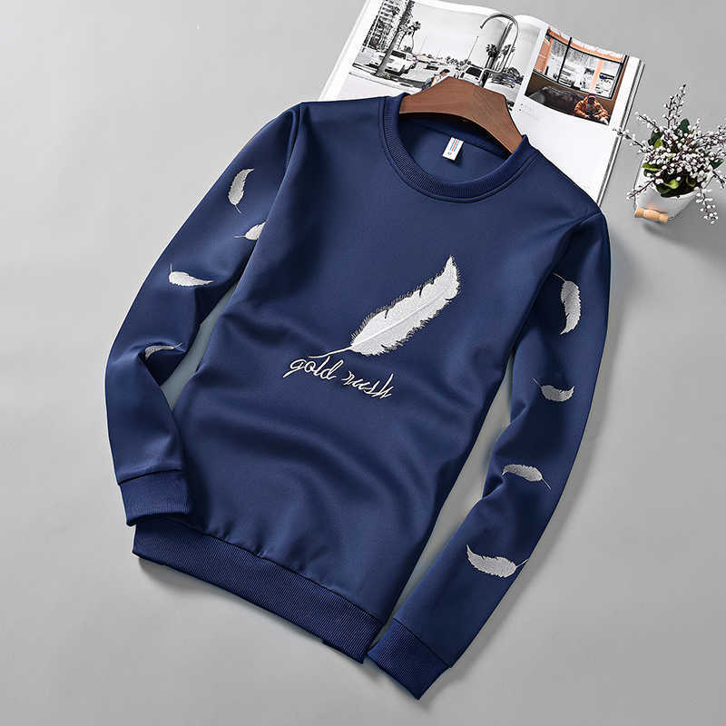 T-shirts pour hommes marque Casual Tops hommes printemps automne à manches longues imprimé mode T-shirt pur hip hop pull plus taille 3XL T200427