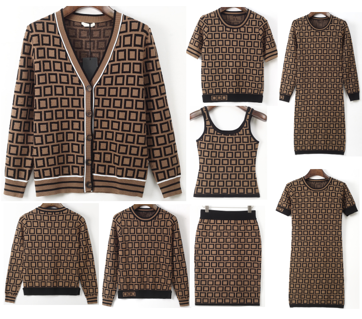 

Womens Sweater Woman Knits & Tees Longsleeve and Short sleeve Classical English Word Printing O-neck Cardigan Sweaters Pullover N Long Dress Skirt Luxury Designer C, Silical gel