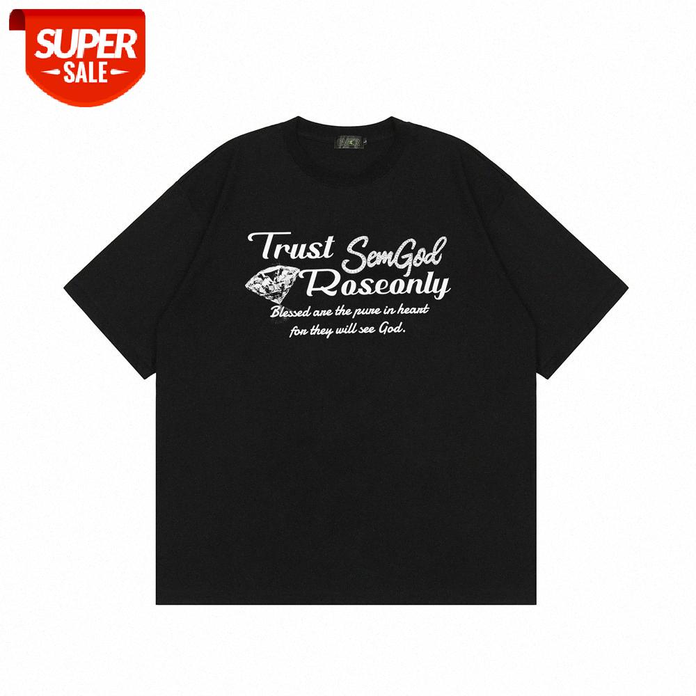 

Dark wind letter printing short-sleeved T-shirt men's loose round neck half-sleeved five-point sleeves #bn2i, White;black