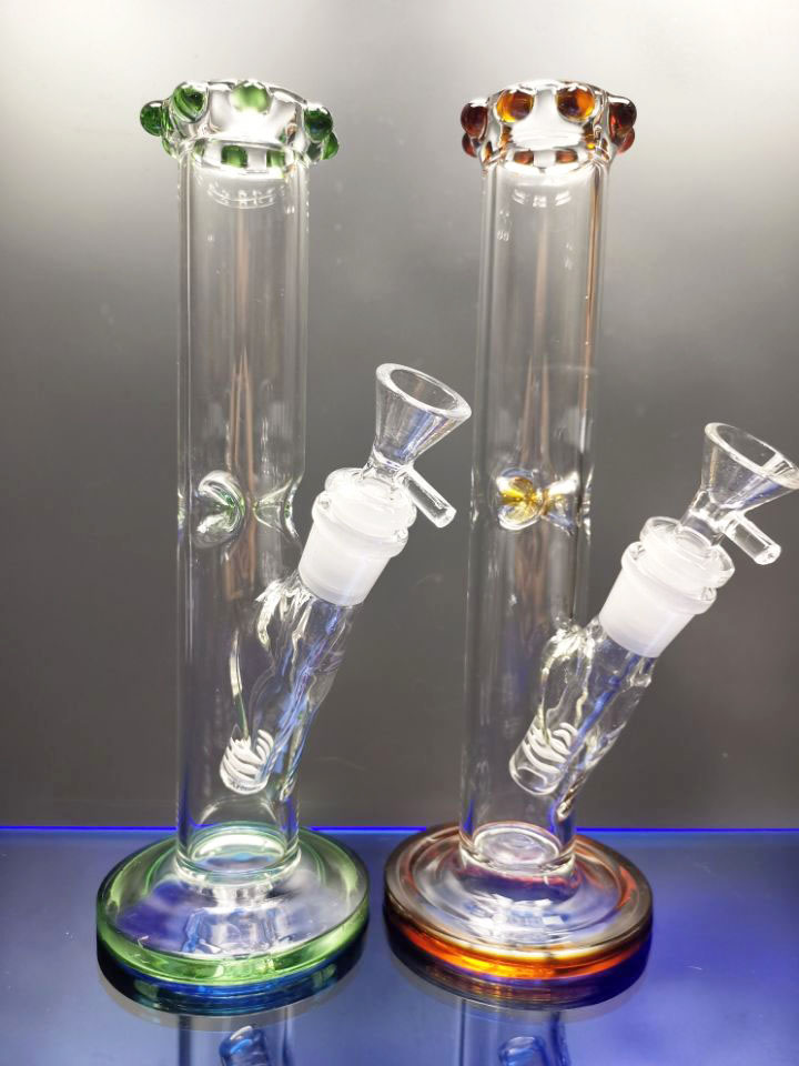 

Thick water bong 10inches glass hookah with glass downstem and bowl straight tube bongs sest_shop