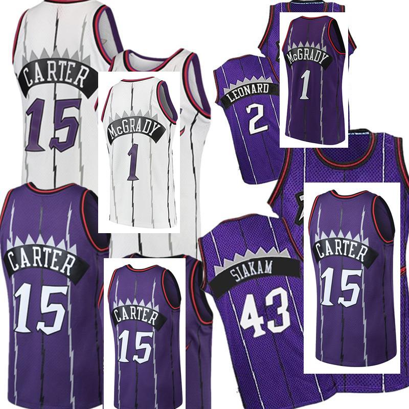 

43 Pascal Jersey Siakam Vince 15 Carter Jersey Retro Mesh Marcus 21 Camby Tracy 1 McGrady Basketball, New