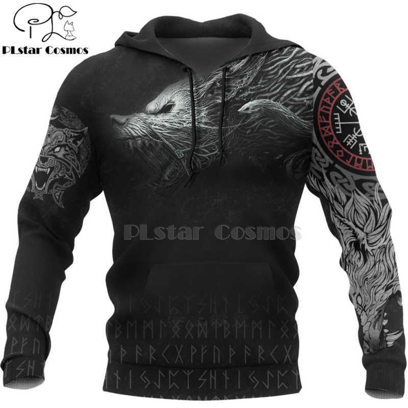 

PLstar Cosmos Viking Warrior Tattoo Fashion Tracksuit casual 3D Print Zipper/Hoodie/Sweatshirt/Jacket/Men's Women style-49 211018, Hoodies