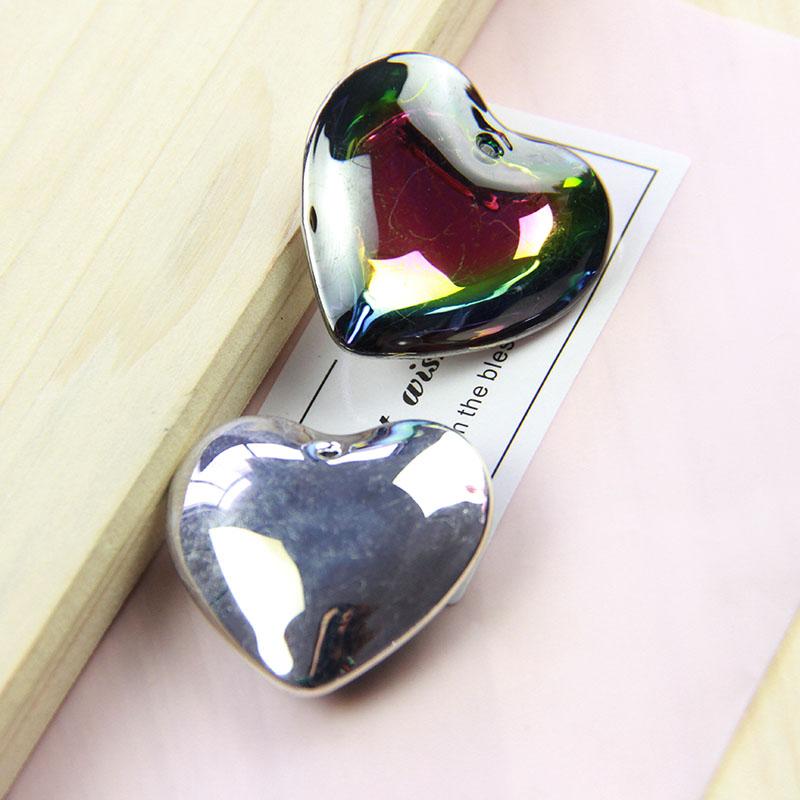 

Crystal Heart Multicolored Silver-Plated Bottom 1 Hole For Chandelier Parts Diy Accessories