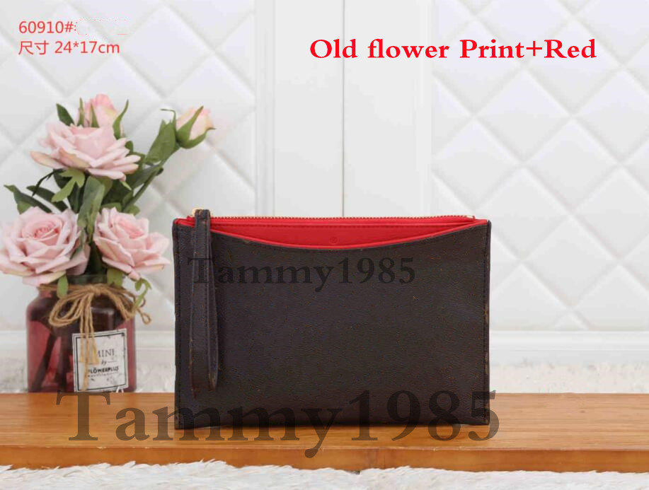 

9 colors Top Quality Women Clutch Bags Rectangular Old Flower Handbag Girls Large Capacity Travel Makeup Bag Top Quality Simple Envelope pack Flap bag, Brown flower red