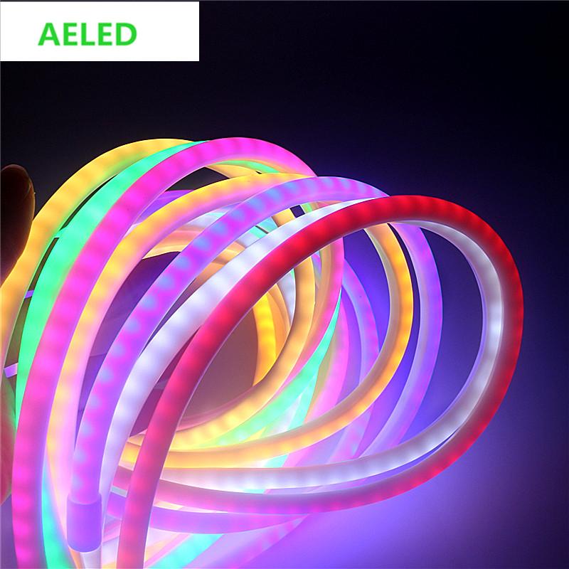 

Strips Neon LED Strip 360 Round DC 12V Flexible Light Tube Rope Outdoor Decoration Waterproof IP65 Lighting With Power Supply