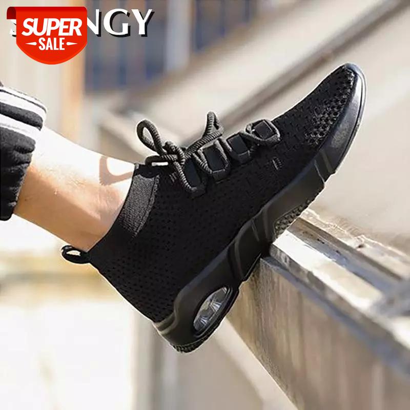 

Mens Lace-Up Casual Shoes New Summer Spring Men Line Knitting Breathable Running Shoes Male Lightweight Sports #PX3q