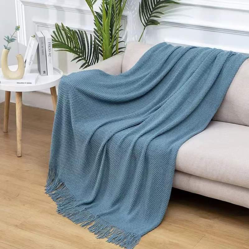 

Blankets Blanket Soft Warm Tassel For Beds Couch Knit Throw Sheet Bedspread Sofa Solid Color