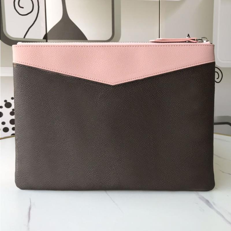 

Clutch Cell Woman Wallets Designers Purse Key Coin Fashion DAILY Phone Handbags Luxurys M62048 Women Pouch Storage Wrist Bag Sabuk, Pink-brown flower