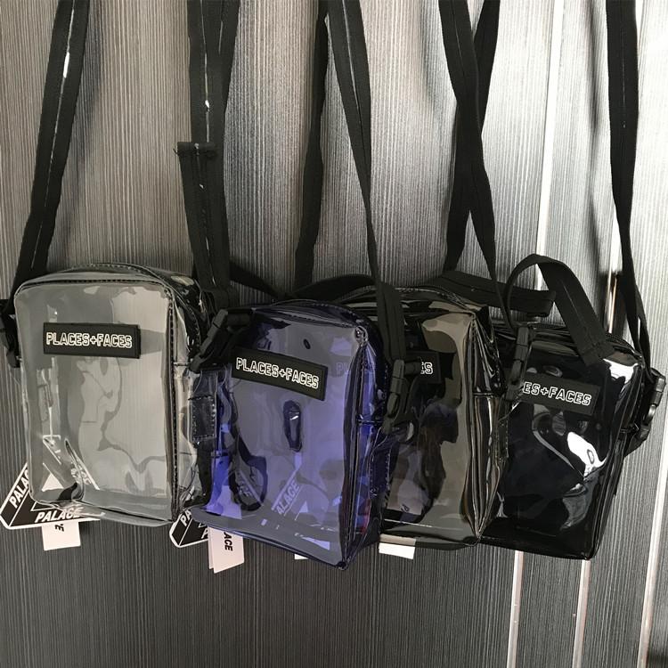 

Backpack PLACES + FACES Backpacks 2021 High Quality PVC P+F Bags Pure Transparent Jacquard Bag, Beige