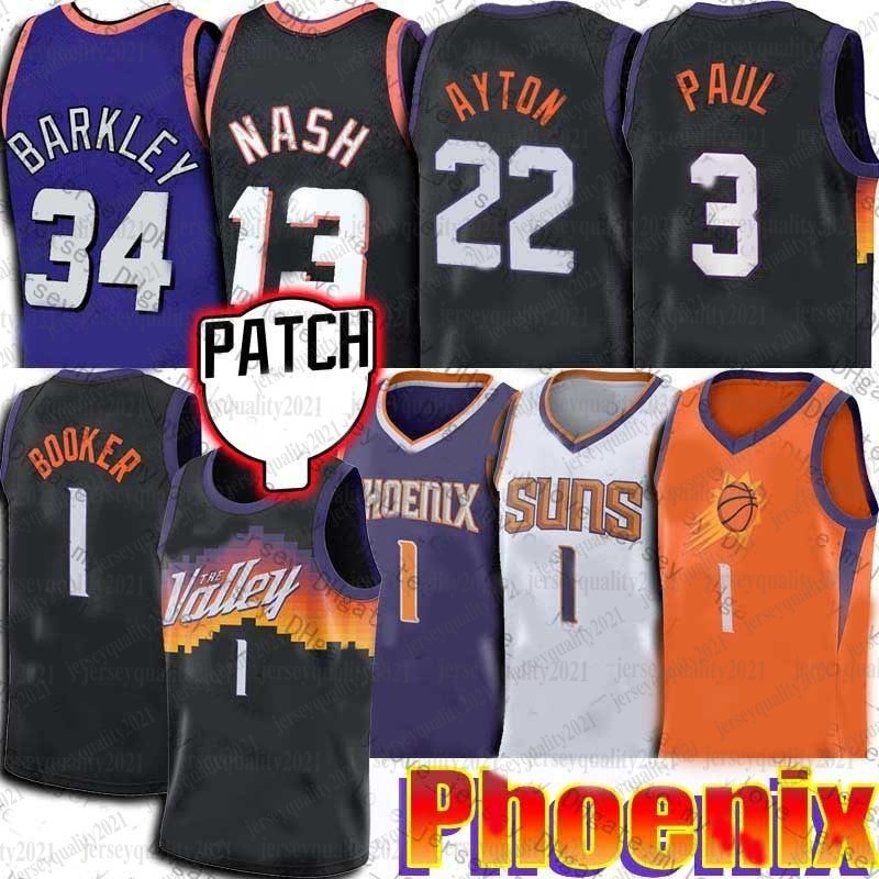 

final patch chris 3 paul jersey devin 1 booker jerseys deandre 22 ayton throwback steve charles nash barkley jersey phoenixs jerseys, Black;red