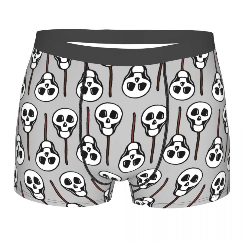 

Underpants Halloween Skull Underwear Funny Design Polyester Pouch Trunk Trenky Man Classic Boxer Brief, Black;white