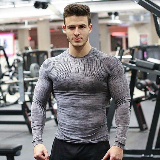 

Mens GYM Training Tops Slim Long Sleeve T-Shirts Letter Print Tshirts Hommes Running Jogger Active Tshirts Breathable Spring Clothing, White;black