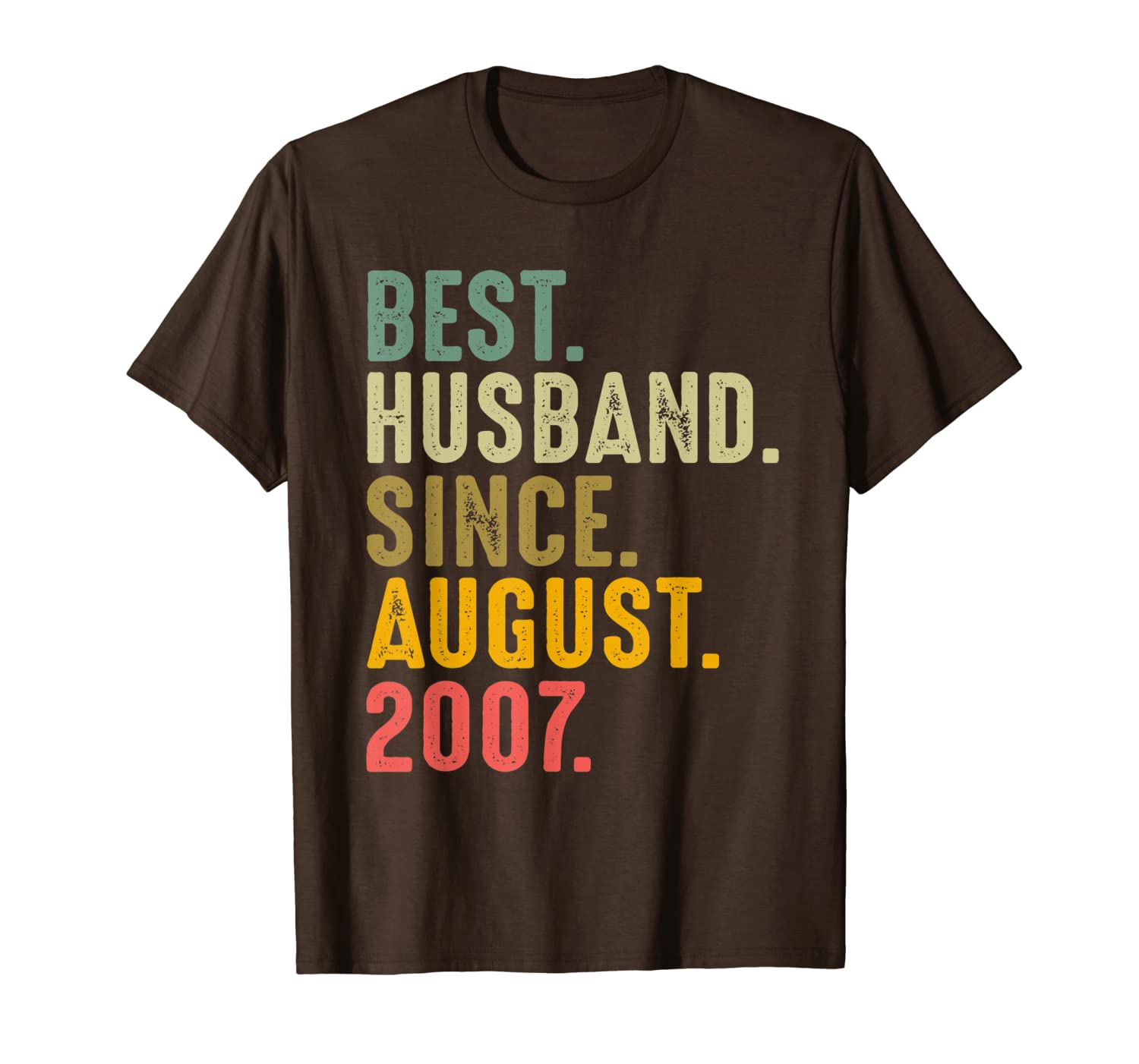 

12th wedding anniversary husband since august 2007, White;black