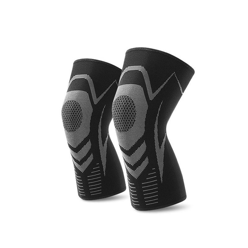 

Elbow & Knee Pads 1 Piece Elastic Kneepad Nylon Sports Fitness Gear Patella Brace Running Basketball Volleyball Support Protector, Black grey