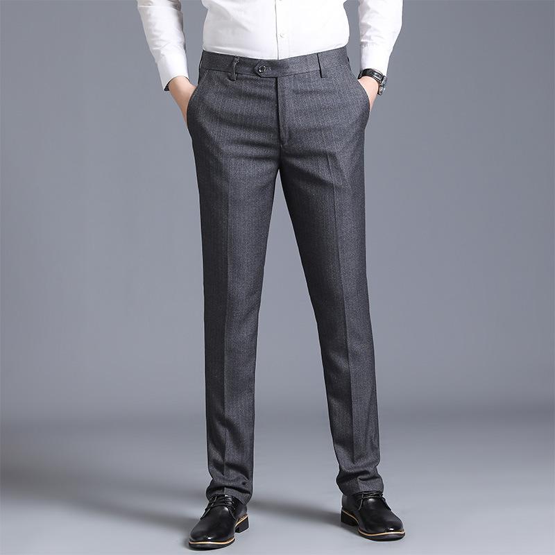 

Men's Pants Classic 2 Color Casual Men Summer Business Fashion Comfortable Stretch Elastic Straigh Jeans Trousers, Black