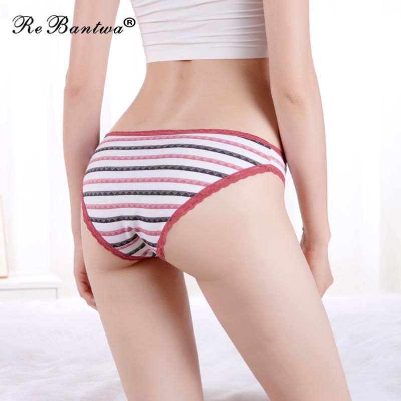 

Women's Panties 3Pcs/Set Cotton For Woman Sexy Lace Underwear Briefs Set Lingerie Girls Ladies Bikini Underpants Striped Knickers, 3 pcs random style