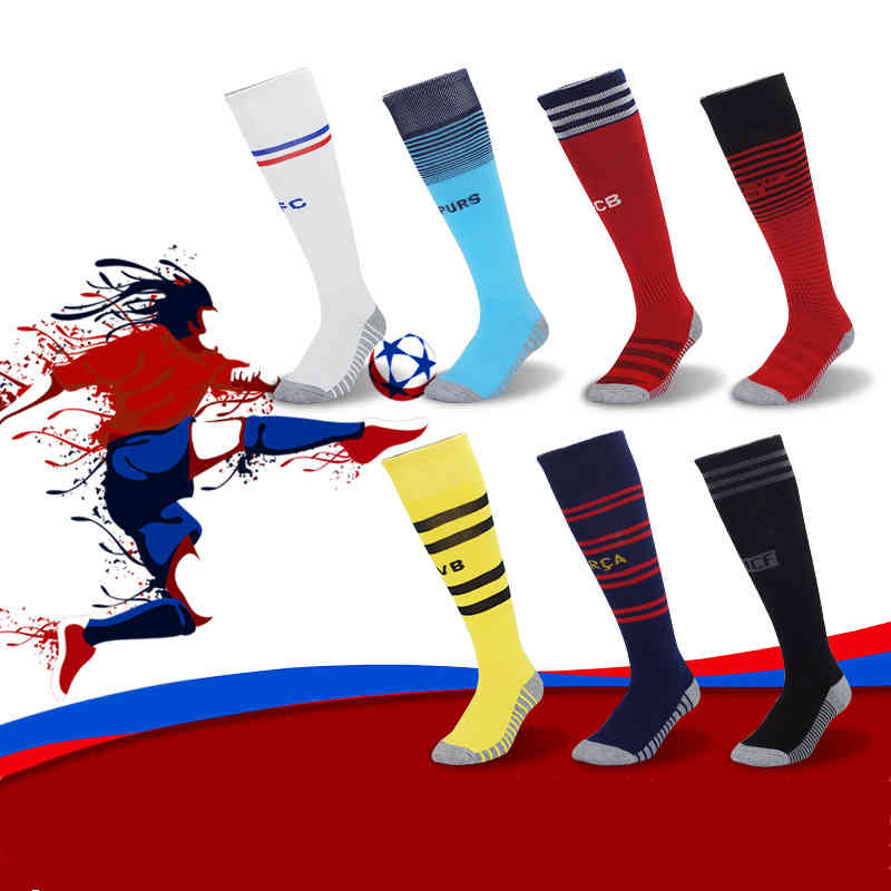 

Adult Kids Professional Soccer Socks Breathable Knee High Long Stocking Non-slip Sports Sock Football Teams Socks