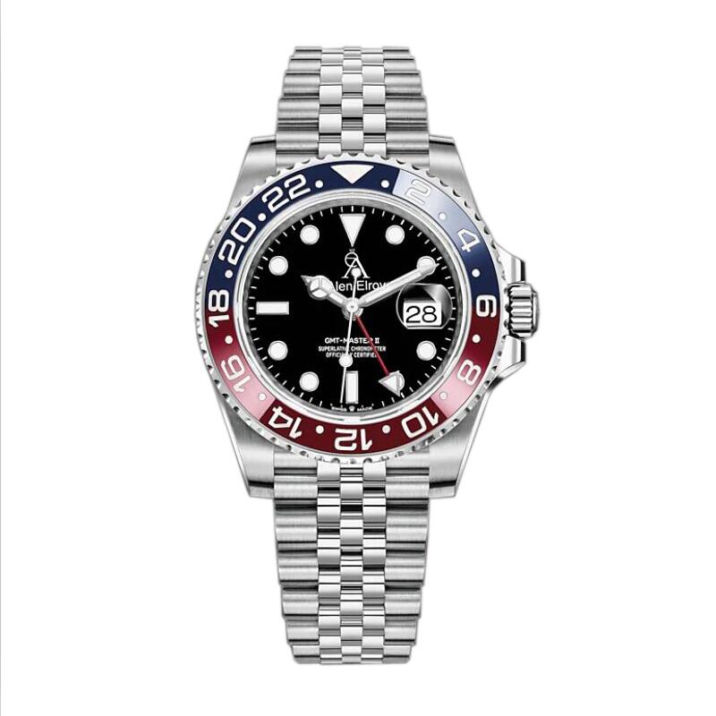 

9 colours luxury men U1 watches Red&Blue Ceramic bezel Sapphire Glass Automatic sweeping Mechanical Movement Glide smooth second hand watch, Make watch waterproof