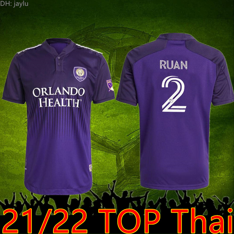 

Men 2021-2022 Orlando City Soccer Jersey SC MUELLER JANSSON 21 22 home NANI PATO DWYER PEREYRA RUAN DIKE football shirts, Purple