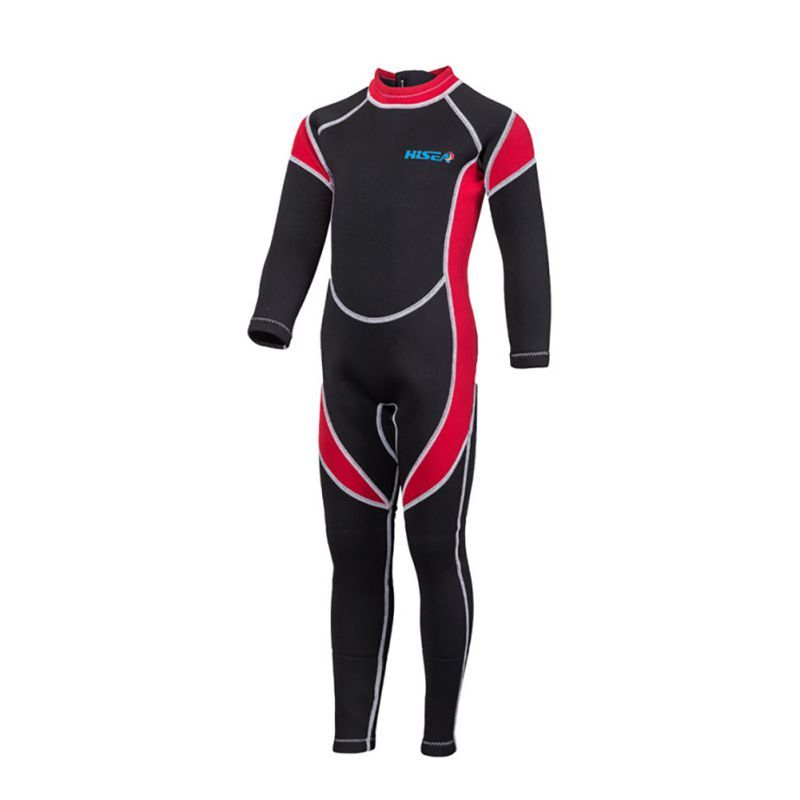 

New One Pieces 2.5MM Neoprene Wetsuits Kids Swimwears Diving Suits Long Sleeves Boys Girls Surfing Children Rash Guards Snorkel L0312