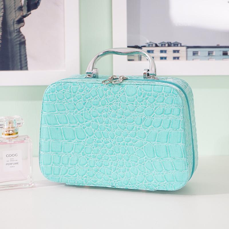 

High Quality Makeup Case Brand Travel Cosmetic Bag For Women's Portable Beauticia Female Make Up Storage Box Nail Tool Suitcases, Orange red