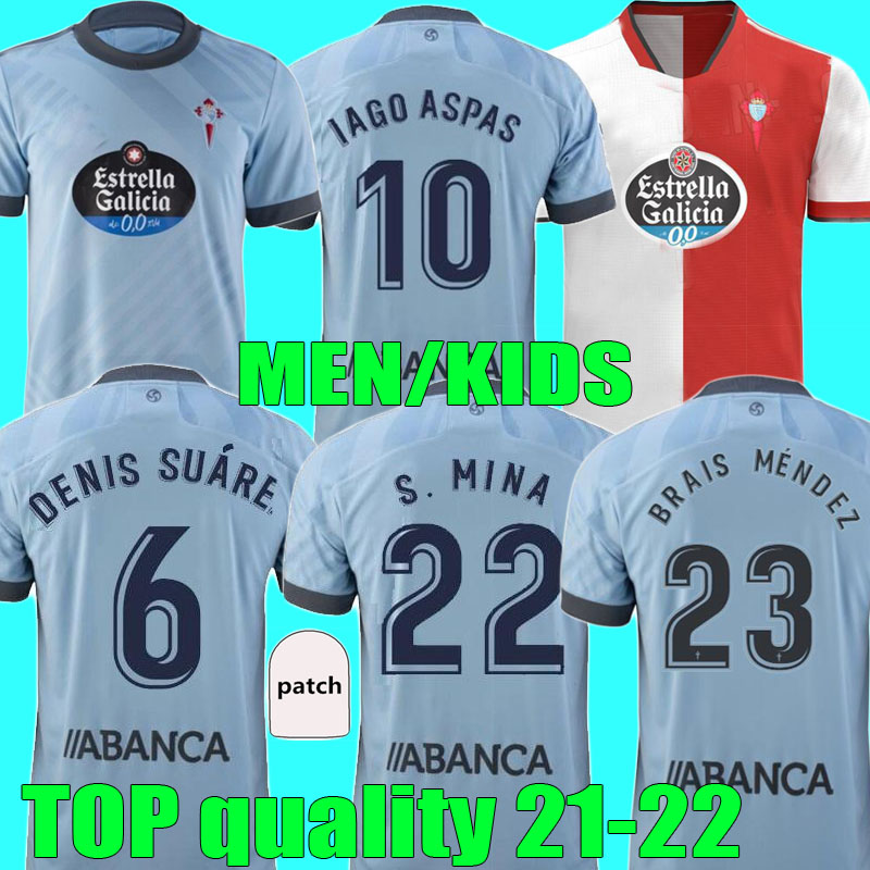 

l 21 22 Celta de Vigo soccer jerseys IAGO ASPAS 2021 2022 NOLITO F.BELTRAN HUGO MALLO SOLARI S. MINA Brais Méndez camiseta fútbo home men kids kit football shirt, Men 21 22 away