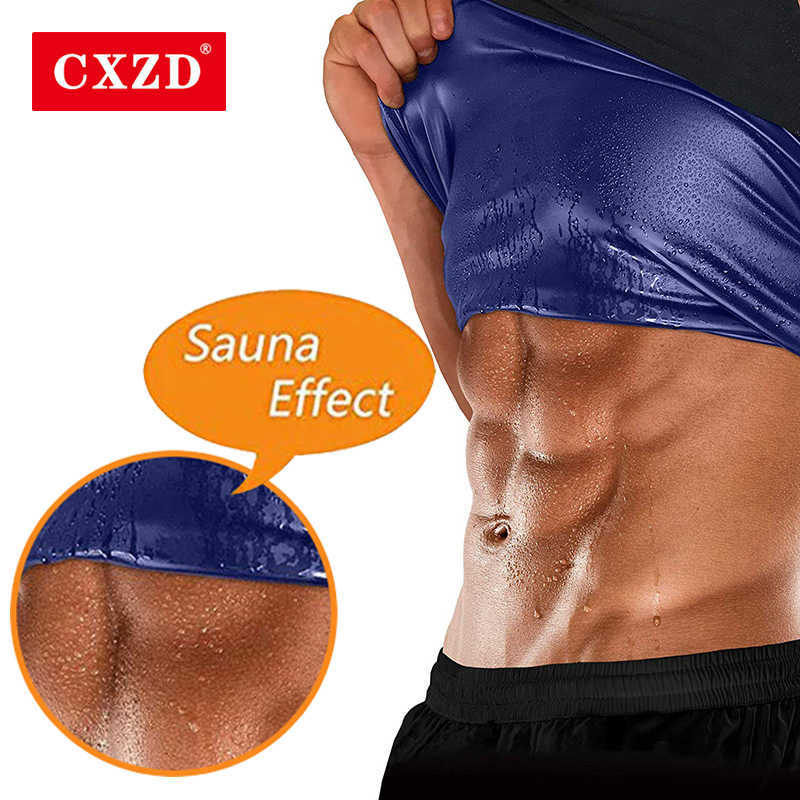 

CXZD Men Polymer Sweat Sauna Body Shaper Waist Trainer Slimming Vest Compression Shapewear Corset Reductor de Abdome
