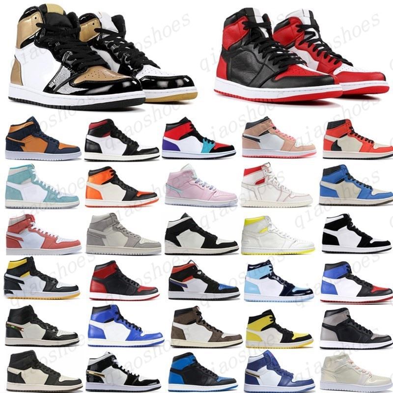 

2020 HOT NEW Pine Green Black 1s Basketball shoes Jumpman 1 Bloodline Men Sneakers Fearless Obsidian UNC Patent gold black toe top Trainers, Box