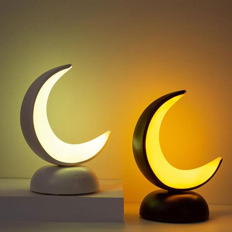 

Night Lights LED Light Moon-Shaped Motion Sensor USB Rechargeable Lamp Decorative For Bedroom