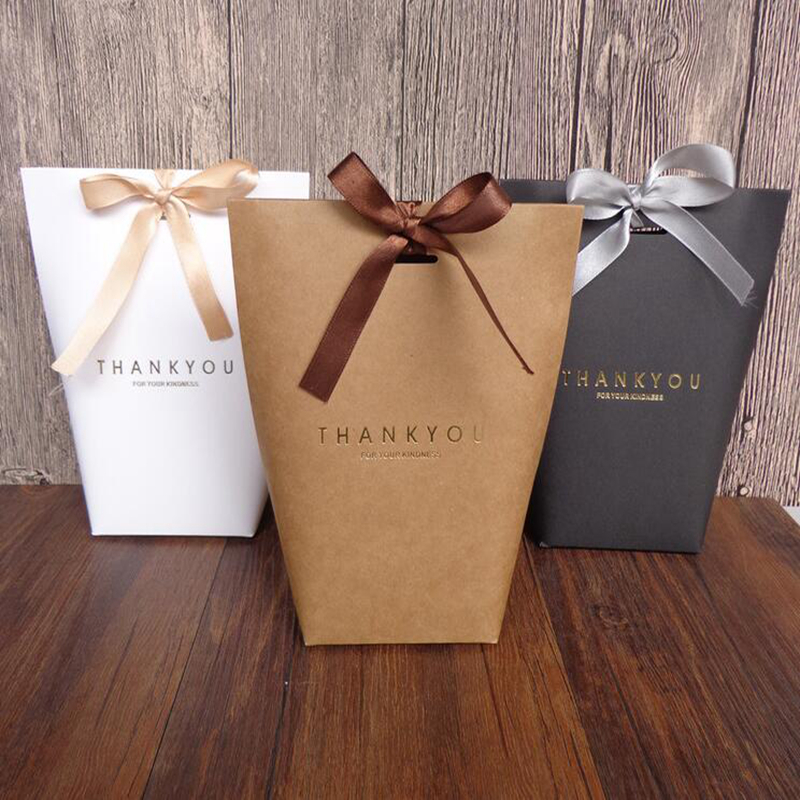 

Gift Bag Thank You Merci Gift Wrap Paper Bags for Gifts Wedding Favors Box Package Birthday Party Favor Bags