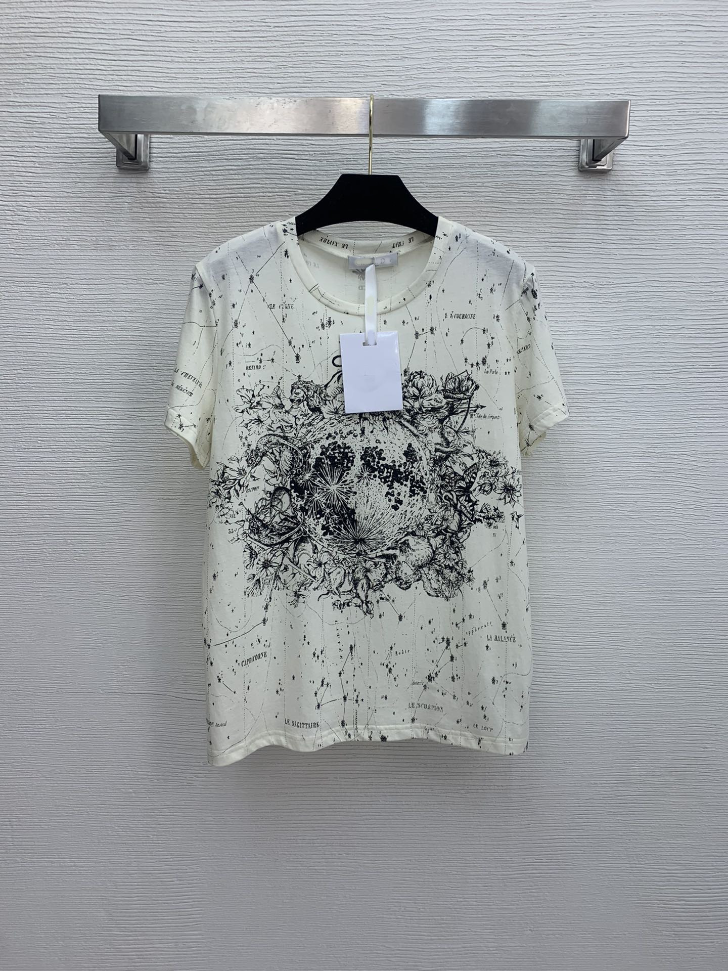 

2021 Short Sleeve O Neck Fashion Milan Runway T-Shirt Designer T-Shirt Brand Same Style T-Shirt 0303-3, White