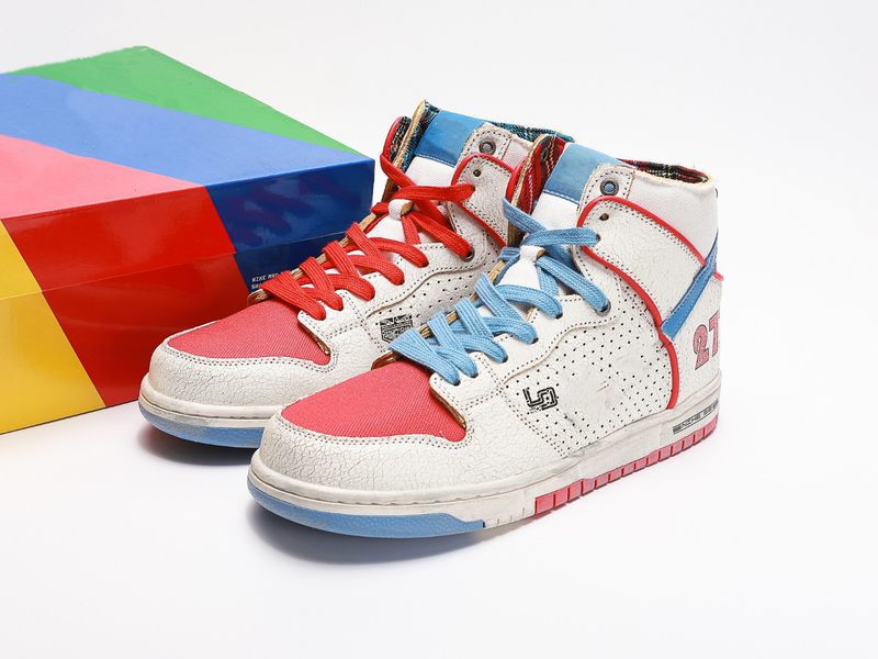 

SB Dunks high-top basketball shoes Urban Outlaw white blue red Ishod Wair x Magnus Walker Skate Sneaker 277 Sail Porsche 911 Decon sneakers, Customize