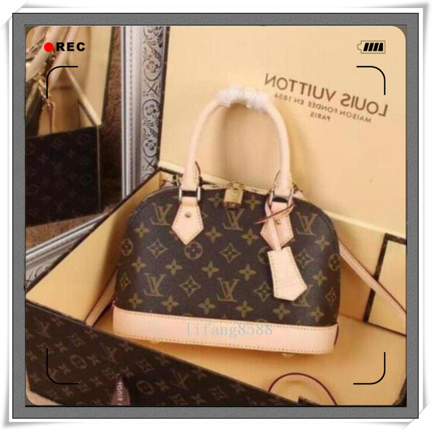 

LV LOUIS VITTON ALMA BB Handbags Women Leather Shoulder Bag Designer Shell bag Fashion Messenger Bag Purse Totes, Red;black