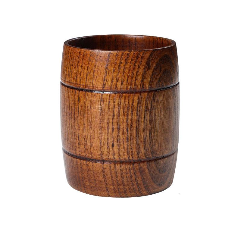 

Cups & Saucers Japanese Wooden Wine Cup Natural Tea Beer Big Belly Water Coffee Mug For Restaurant