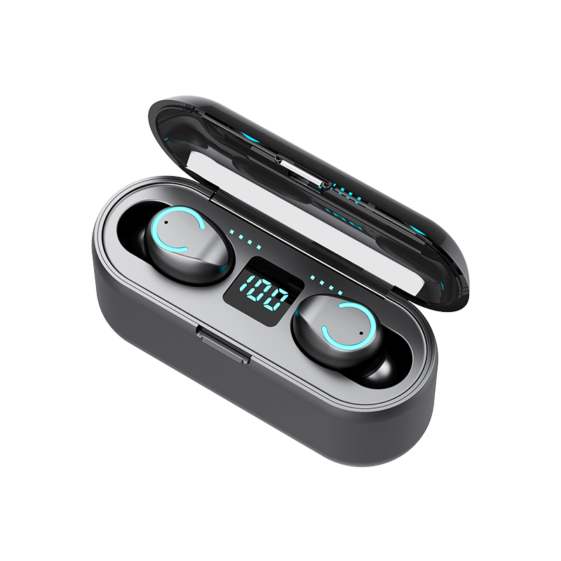 

F9-8 V 5.0 Earbuds Music Sports Mini TWS Stereo Wireless Bluetooth Earphones Touch Control LED Display Charging Box Headphones