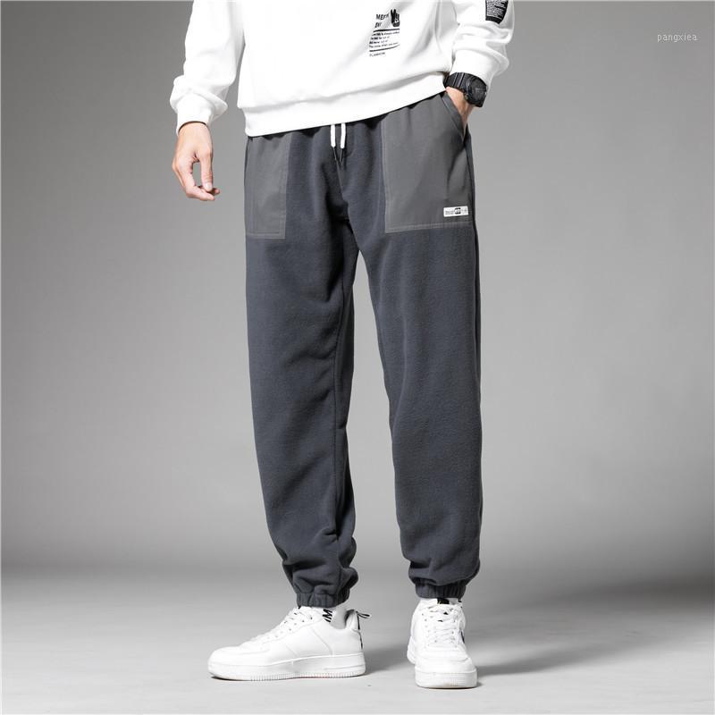 

Men's Pants Jogging Sport Sweatpants Men Harem Fashion Elastic Waist Autumn Winter Trendy Fleece Warm Comfort Pantalon Clothing, Black