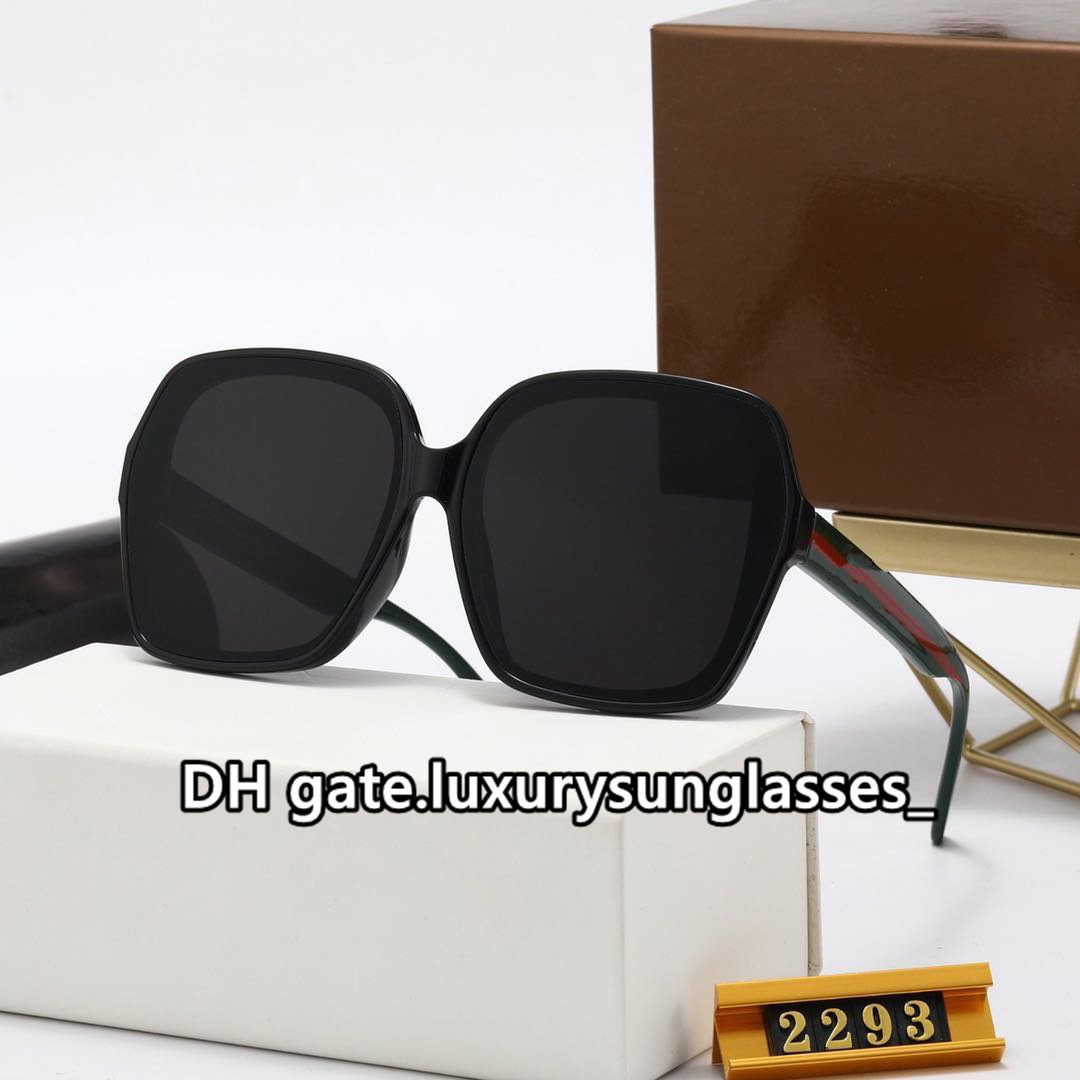 

2021 luxury designer sunglasses for women shades gu2293cci men s sunglass Square frame Anti-UV aviator fashion Brand classic eyewear high qu, White;black