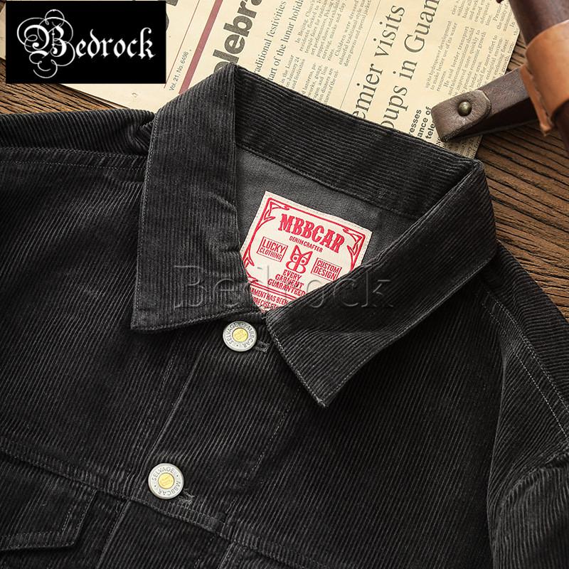 

Men's Jackets MBBCAR Corduroy Jacket For Men Gray Tooling Amekaji American Vintage Slim Autumn And Winter 557XX Classic 3081, Black;brown