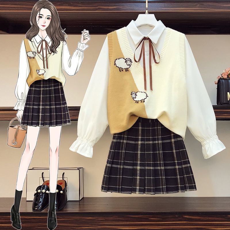 

Female 2021 Spring and Fall New Sweater Vest Casual Knitting 95u9, Yellow