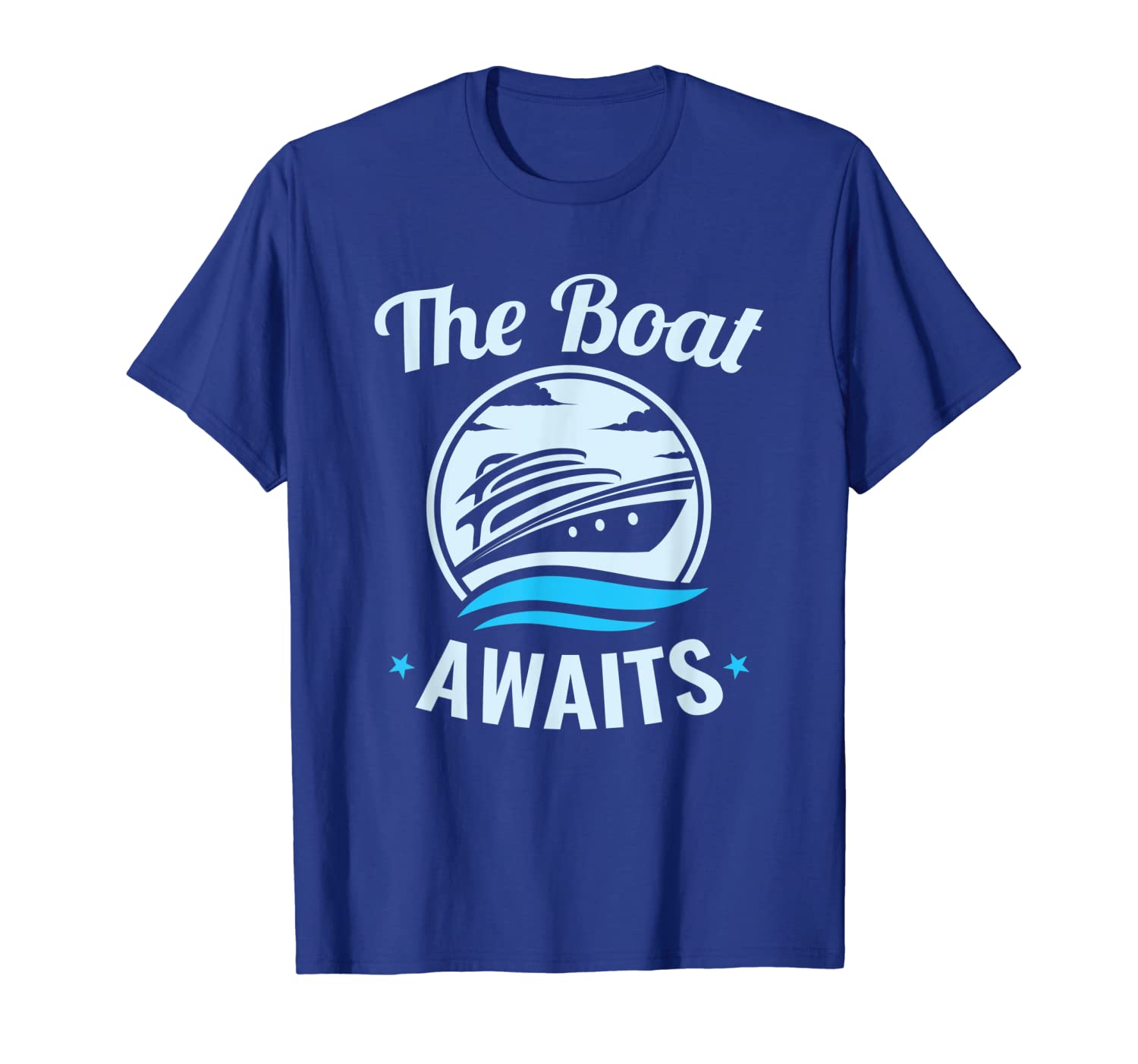 

the boat awaits - yacht life yachting t-shirt, White;black