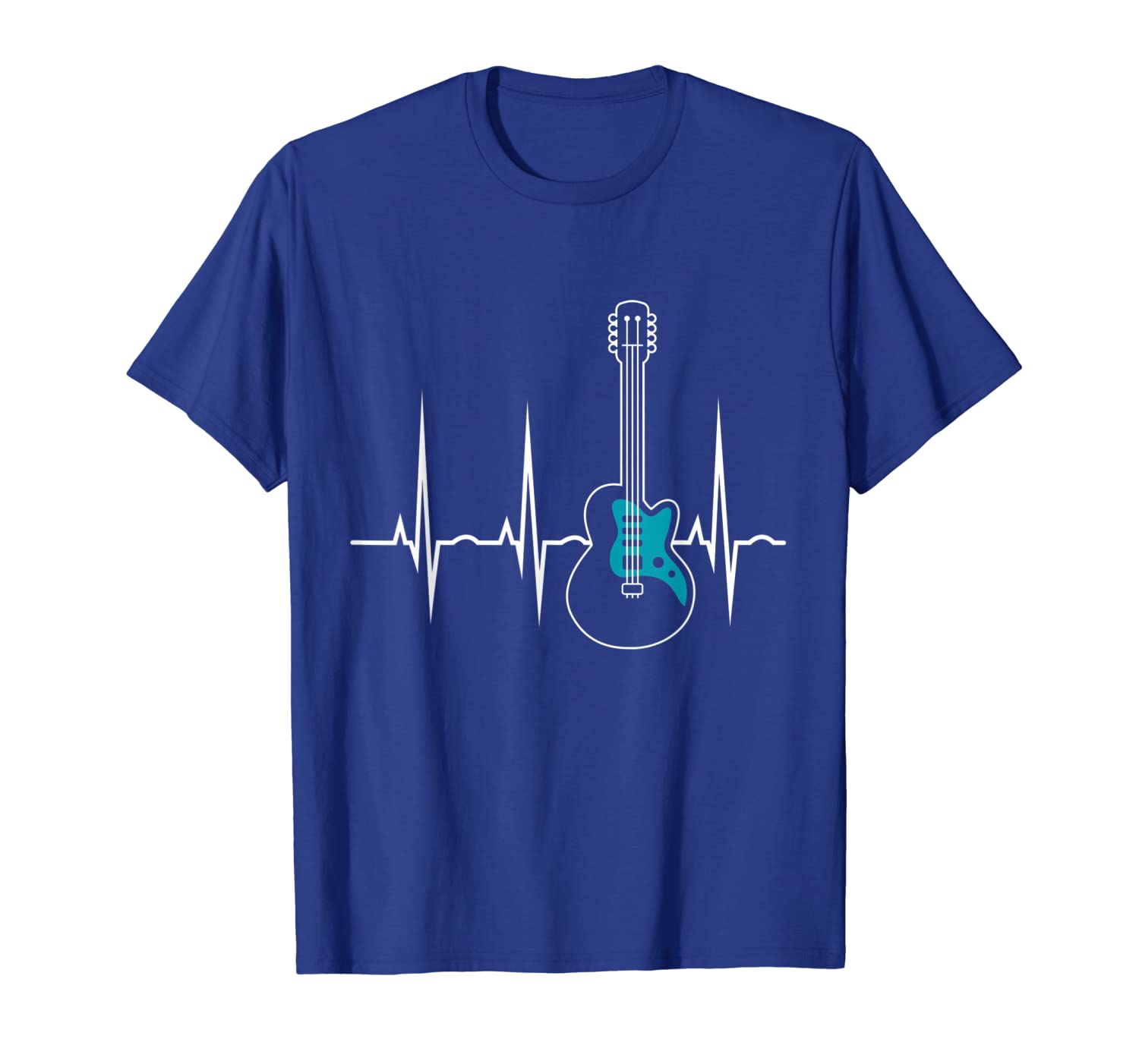 

Heartbeat Guitar T-Shirt, White;black