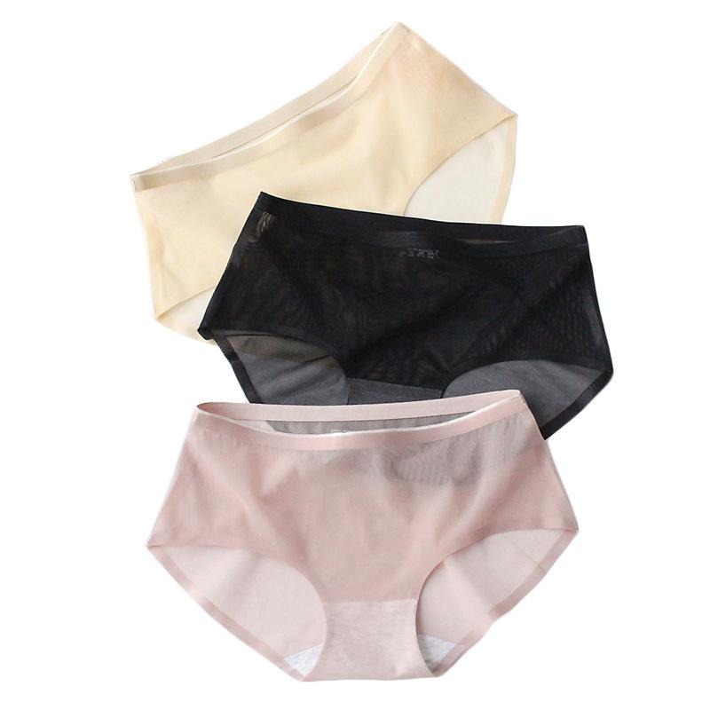 

Women's Panties Sexy Mesh Breathable Ladies 3 Pieces Lace Seamless