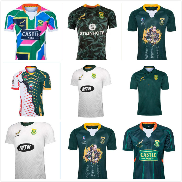 

19 20 Africa shirt African 100th Anniversary rugby jersey CHAMPION JOINT VERSION national team shirts South, Red