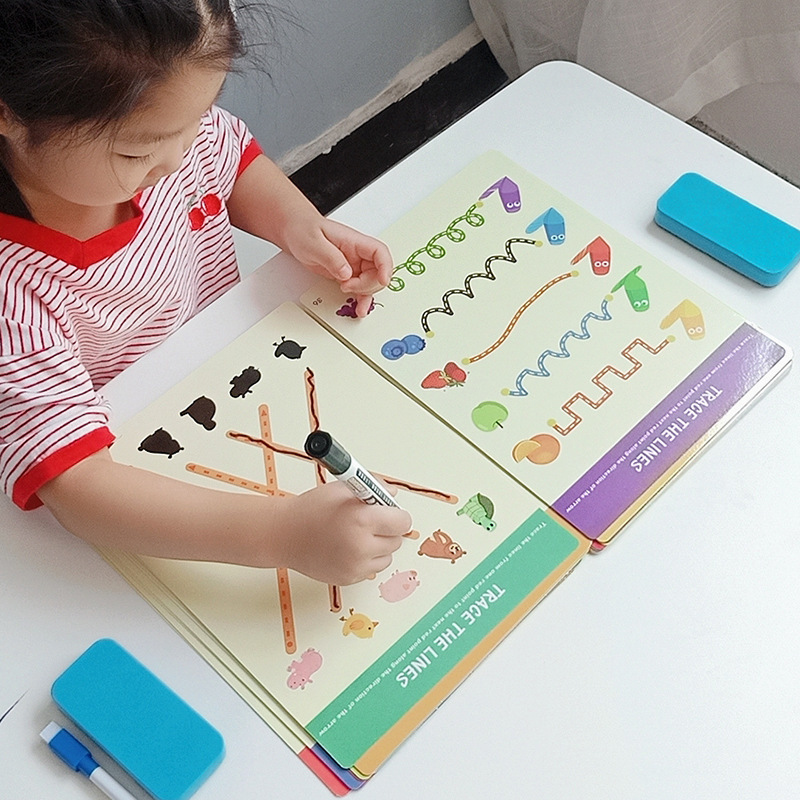 

Drawing Tablet Pencil DIY Color Shape Math Match Game Book Draw Painting Set Learning Educational Toys For Children Factory Best