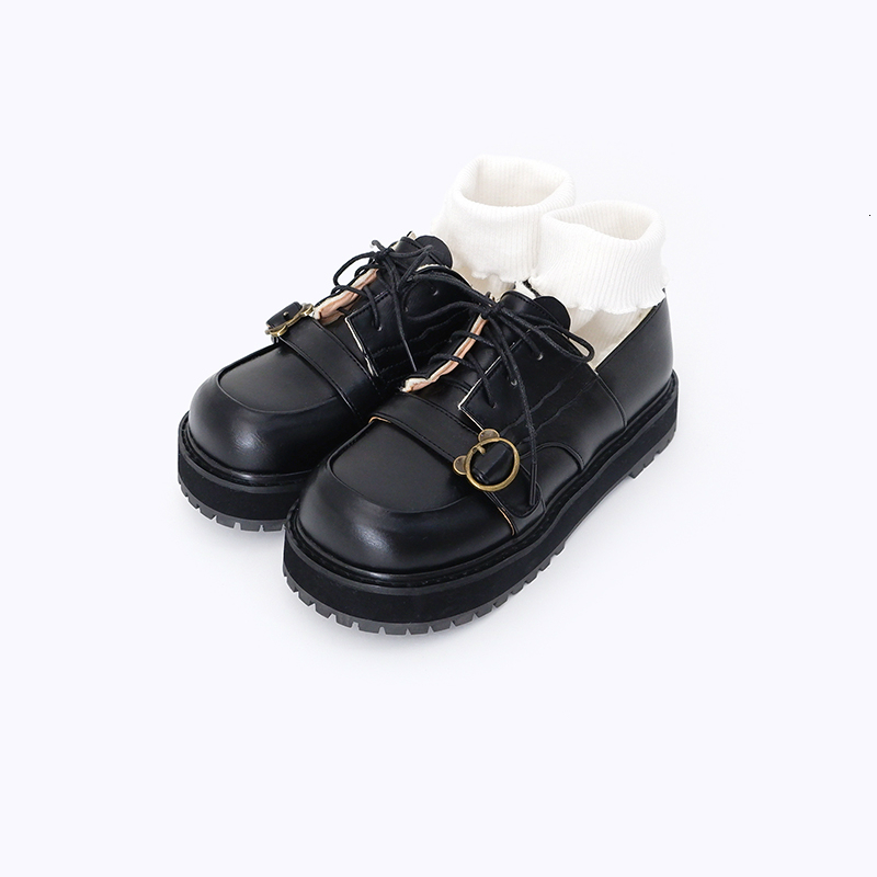 

Bear Monk Straps Student Girls Warm Japanese Kawaii Beautiful Anime Lolita Shoes Harajuku Jk Black Shoe Uniform Plus Velvet Mm2u