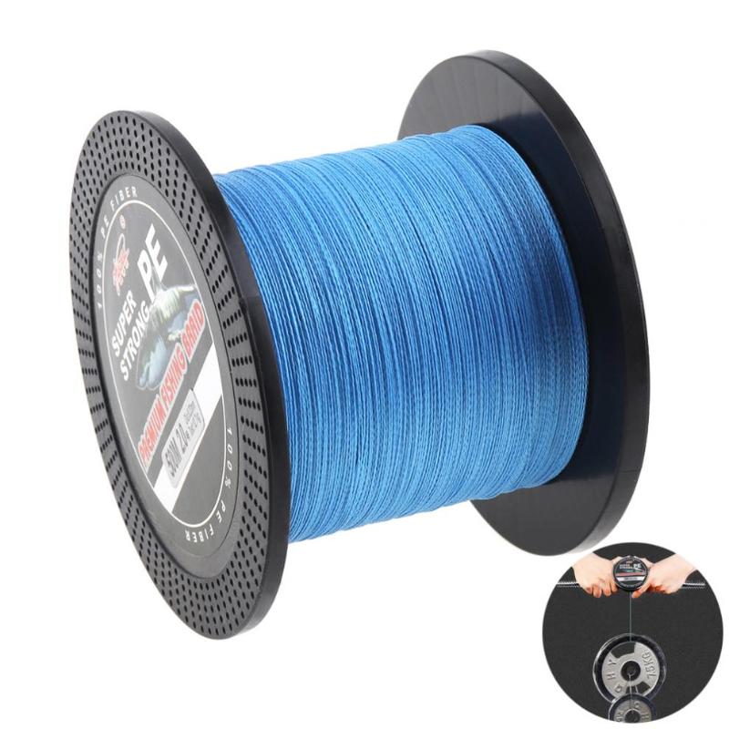 

Braid Line 500M 550Yards Blue PE Braided Fishing 4 Strands 18 28 40 50 70 80 90LB Multifilament Tackle Accessories