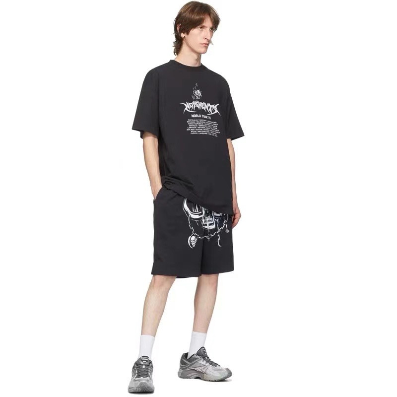 

2022ss Black T-Shirt Men Women Print T-shirts Oversize 1 High Quality Tee