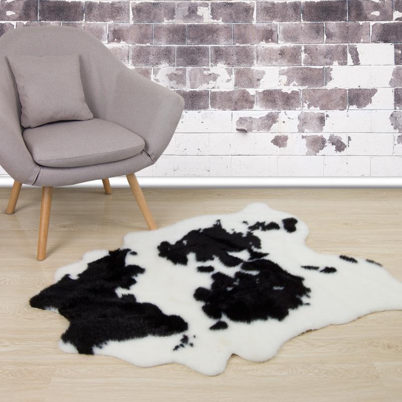

Carpets Cow Carpet For Living Room Velvet Rug Kids Bedroom Bedside Rugs Soft Imitation Animal Skin Home Sofa Table Decor Mat, 05